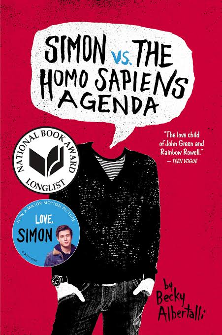 Best Becky albertalli book. Love, Simon book cover. Top LGBT books. Some of the best lgbtq+ books. High school books. Book about homophobia 